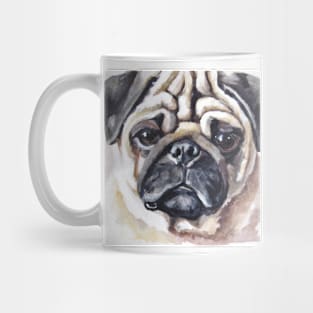 Pug Watercolor Painting - Dog Lover Gifts Mug